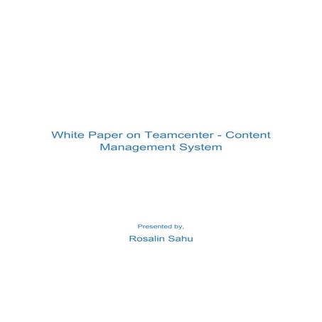 White Paper on Teamcenter | PDF