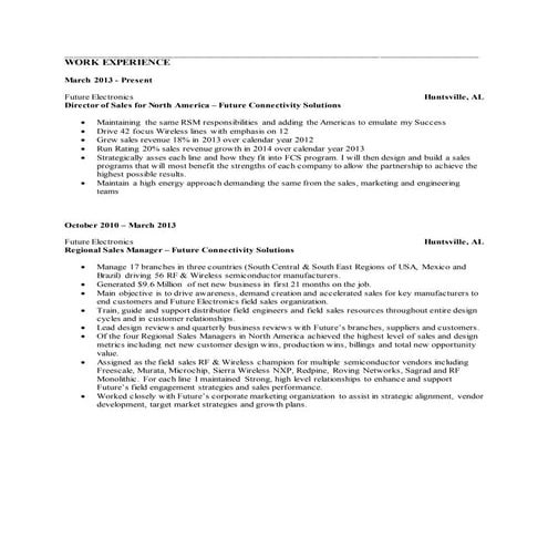 WORK EXPERIENCE - Linked In