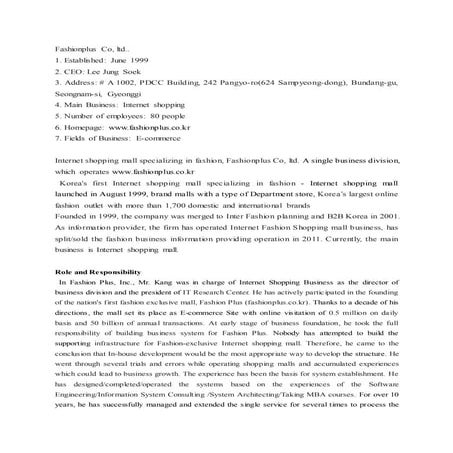 Career Statement_Fashionplus