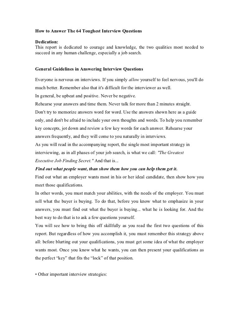 interview guidelines