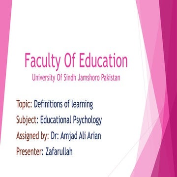 Theories of Learning | PPTX