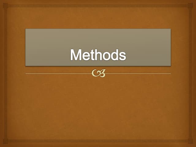 Methods