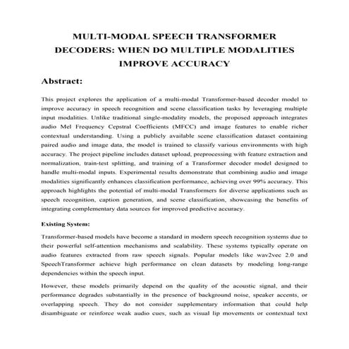 65.MULTI MODAL SPEECH TRANSFORMER DECODERS WHEN DO MULTIPLE MODALITIES IMPROV...