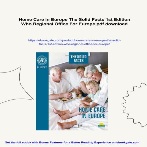 Home Care in Europe The Solid Facts 1st Edition Who Regional Office For ...