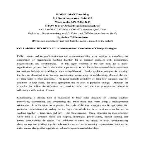 CollaborationForAChange