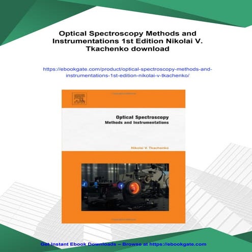 Optical Spectroscopy Methods and Instrumentations 1st Edition Nikolai V ...