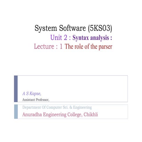 SS UII Lecture 1
