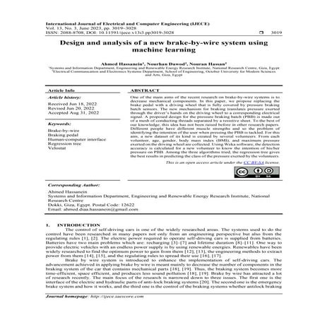Design and analysis of a new brake-by-wire system using machine ...