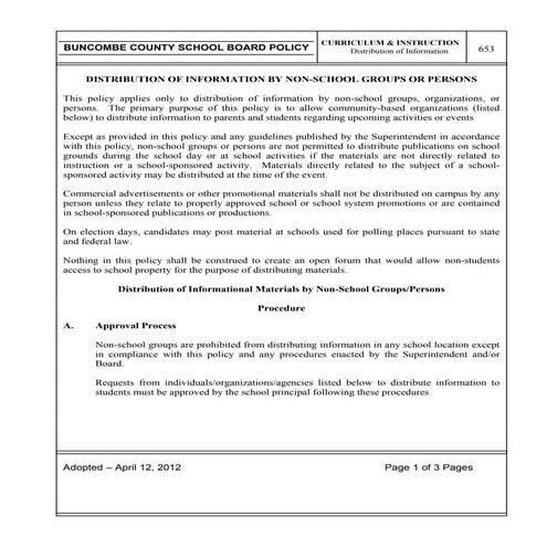 653 distribution of information