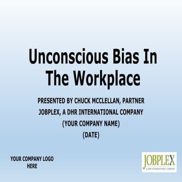 Unconscious Bias Presentation Linkedin