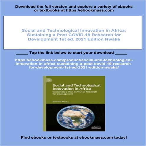 Social and Technological Innovation in Africa: Sustaining a Post COVID-19 Res...