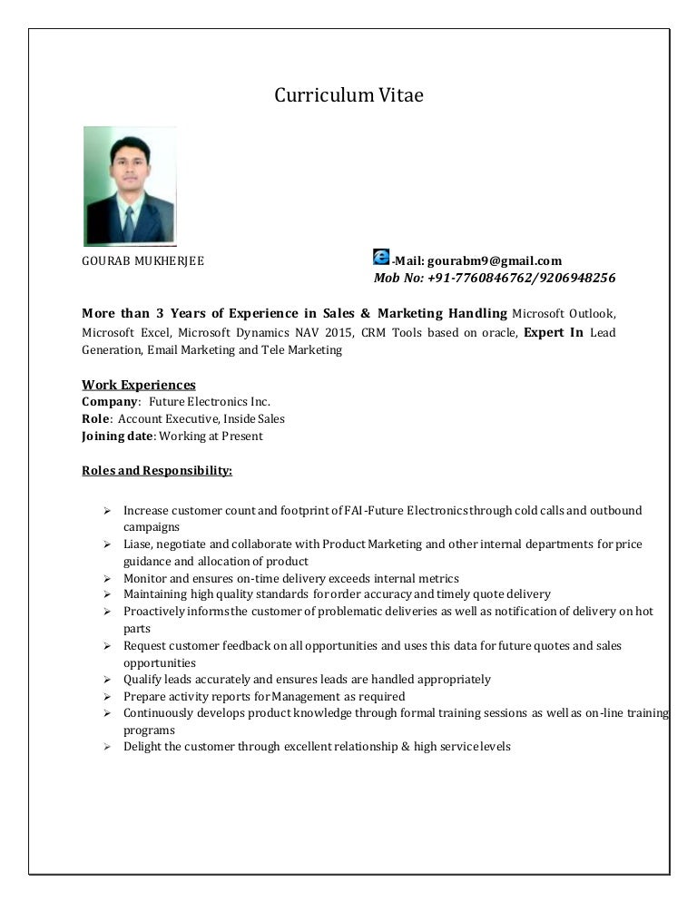 General manager cv sample word picture