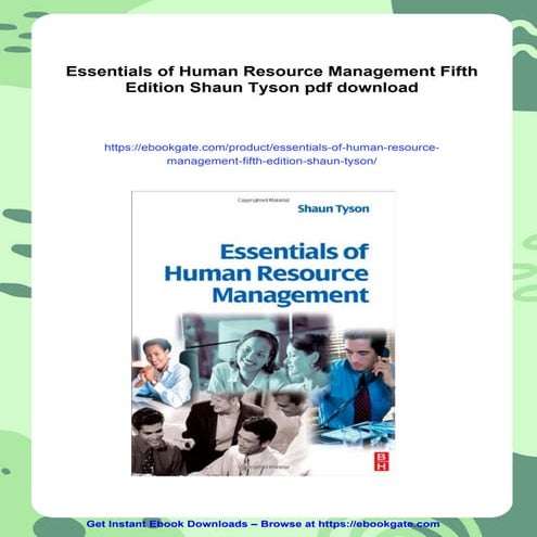 Essentials of Human Resource Management Fifth Edition Shaun Tyson