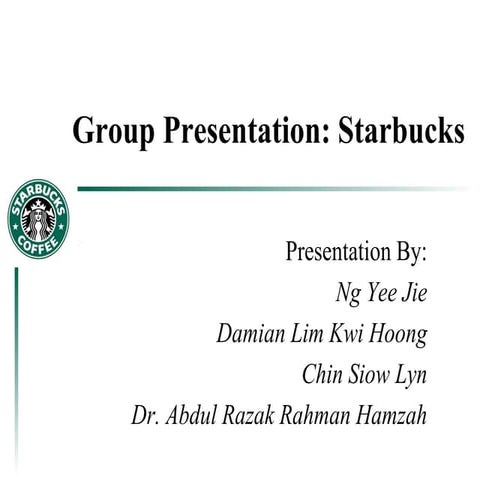 Strategic Marketing: A Case Study of Starbucks