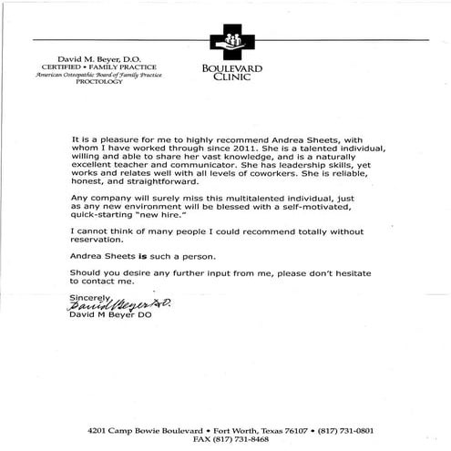 Letter of Referrence | PDF