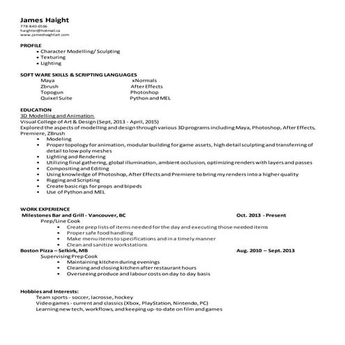 James Resume | PDF