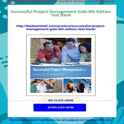 Successful Project Management Gido 6th Edition Test Bank
