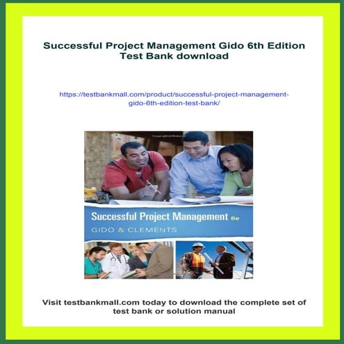 Successful Project Management Gido 6th Edition Test Bank
