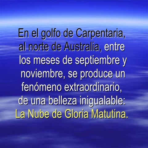  nube matutina en australia