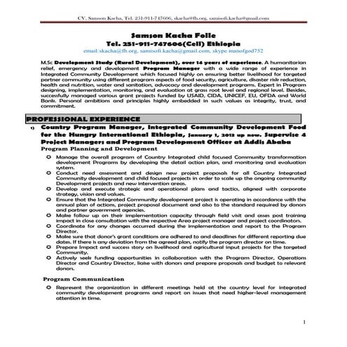 Walter M. Chengo Resume | DOC