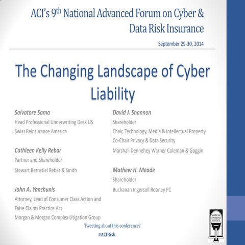 The Changing Landscape of Cyber Liability