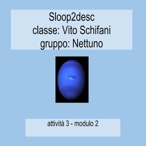 Presentazione gruppo Nettuno