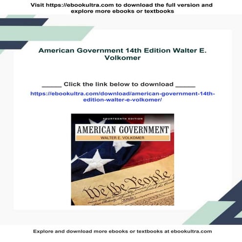 American Government 14th Edition Walter E. Volkomer | PDF