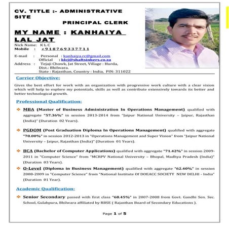 KLC Jat - Updated Resume