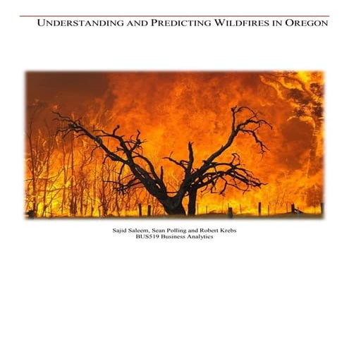 AN XGBOOST-BASED REGRESSION MODEL FOR WILDFIRE IMPACT PREDICTION | PDF