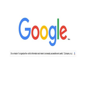 Google Inc. Presentation (BUS 104-17)