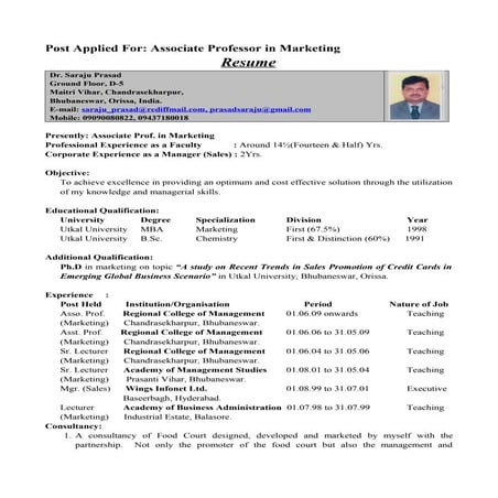 Resume SPrasad(2015)