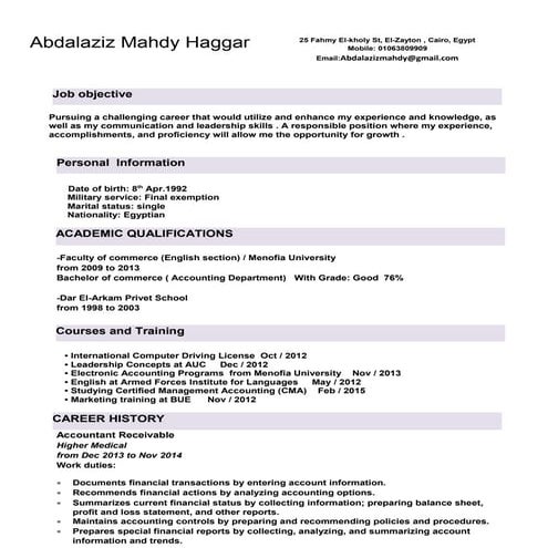Abdalziz Mahdy CV..