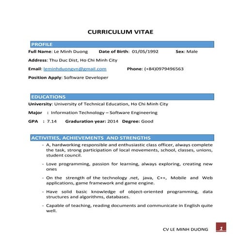 CV_LeMinhDuong