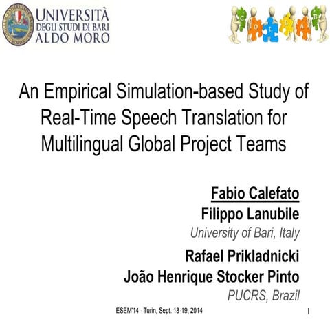 65 - An Empirical Simulation-based Study of Real-Time Speech Translation for ...