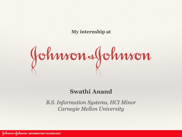 JNJ Internship