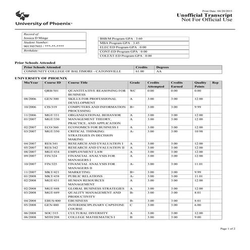 Jessica Minge Transcript