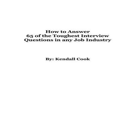 65 Interviewquestions