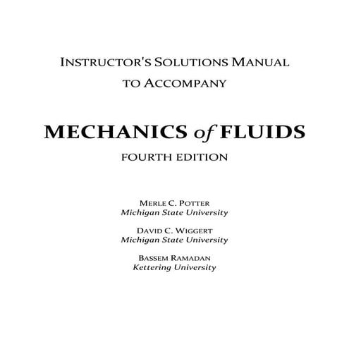 66.-Merle C. Potter, David C. Wiggert, Bassem H. Ramadan - Mechanics of Fluid...