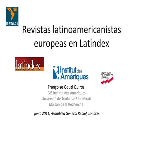 Revistas latinoamericanistas europeas en Latindex