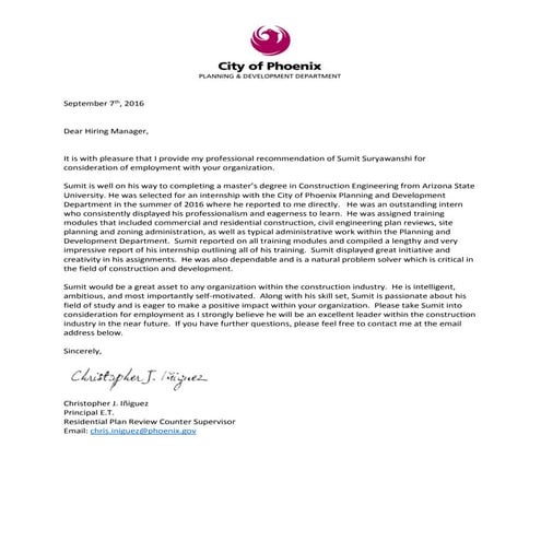 Mike Pando's LOR Letterhead PDF | PDF