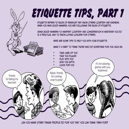 Etiquette Tips, Part 1