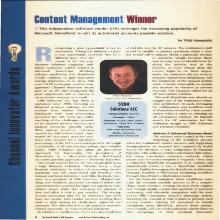 dynamic payables award mike randash final