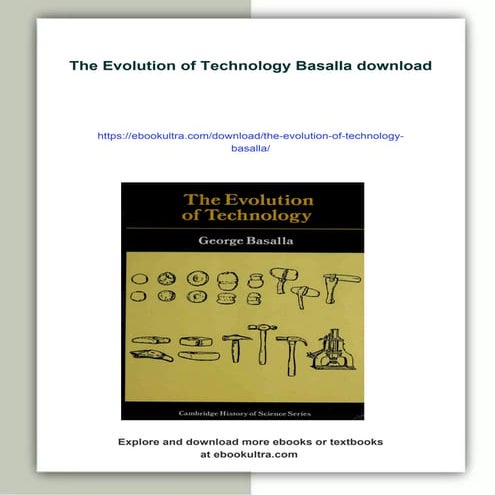 Download full ebook of The Evolution of Technology Basalla instant ...