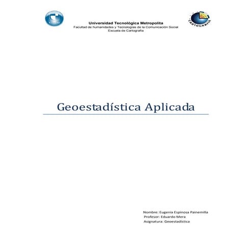 GEOESTADISTICA APLICADA V - EUGENIA ESPINOZA