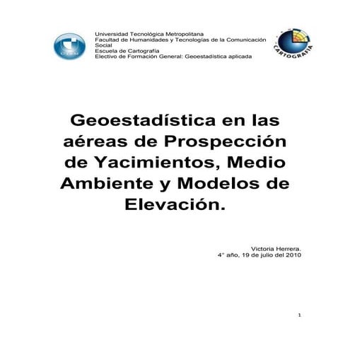 APLICACIONES GEOESTADISTICA II -  VICTORIA HERRERA