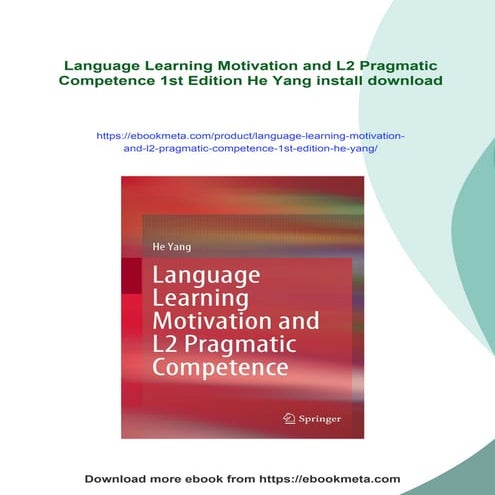 Language Learning Motivation and L2 Pragmatic Competence 1st Edition He ...