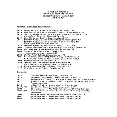 Anthony Marshall Art Resume | PDF