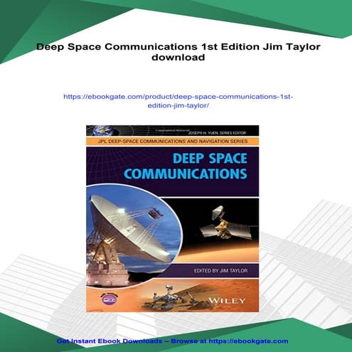 Deep Space Communications 1st Edition Jim Taylor