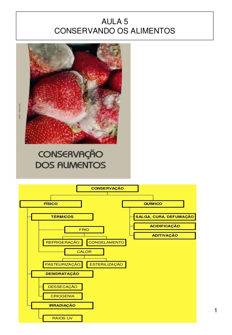AULA 5. Tecnicas de conservação de alimentos.apostila AULA 5. Tecnicas de conservação de alimentos.apostila