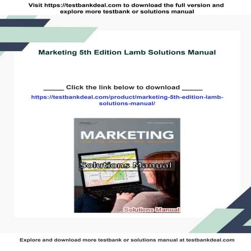 Marketing 5th Edition Lamb Solutions Manual